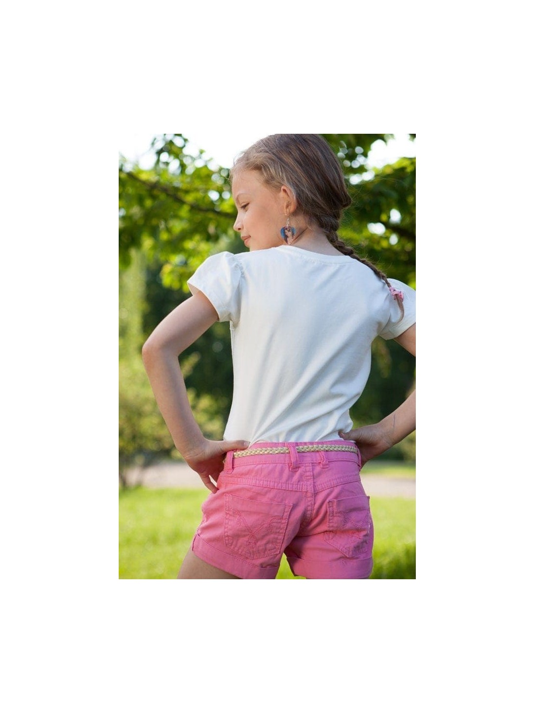 Pink girls\' shorts DZ6015 - Online store - Boutique